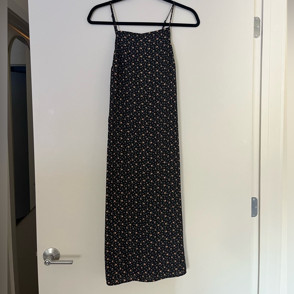 American Eagle Outfitters Black Floral Midi Dress